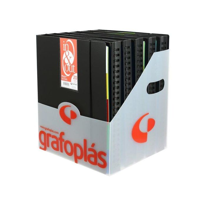 Carpeta Fundas (Tarifario) Grafoplas Espiral Pp In&Out Opaco A4 Expositor De 11 2X 00394020 Tarif. 20 Fundas 3X 00394030 Tarif. 30 Fundas 3X 00394040 Tarif. 40 Fundas 3X 00394050 Tarif. 50 Fundas