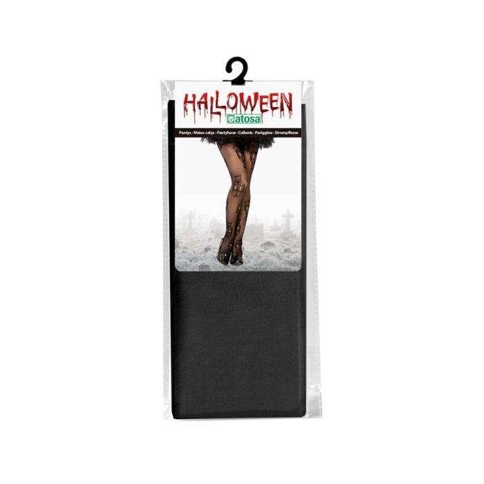 Pantys Halloween Rejilla Calaveras Mujer Adulto 1