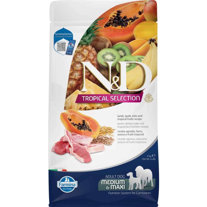 Farmina N&D Tropical Dog Med-Max Cordero 2 kg