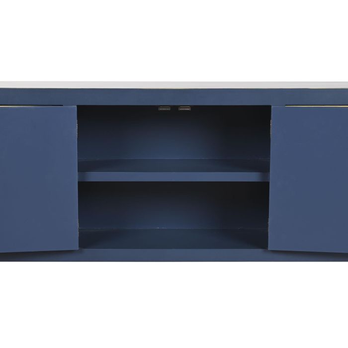 Mueble Tv Oriental DKD Home Decor Azul Dorado 24 x 51 x 130 cm 3