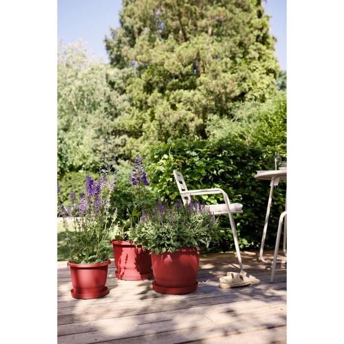 ELHO ELH8711904535308 Maceta Amiga Redonda 35 cm Diámetro x 26 cm Alto Roja para Jardín, Terraza, Plástico 100% Reciclado 1 ELHO ELH8711904535308 Maceta Amiga Redonda 35 cm Diámetro x 26 cm Alto Roja para Jardín, Terraza, Plástico 100% Reciclado 1