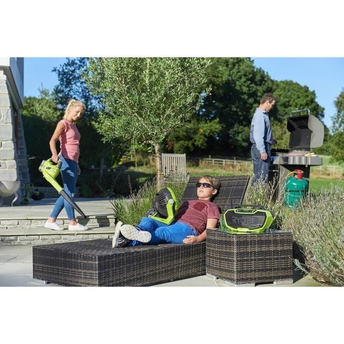 Ryobi Radio de Estación de Trabajo Estéreo Bluetooth 18V con Puerto de Carga USB 2