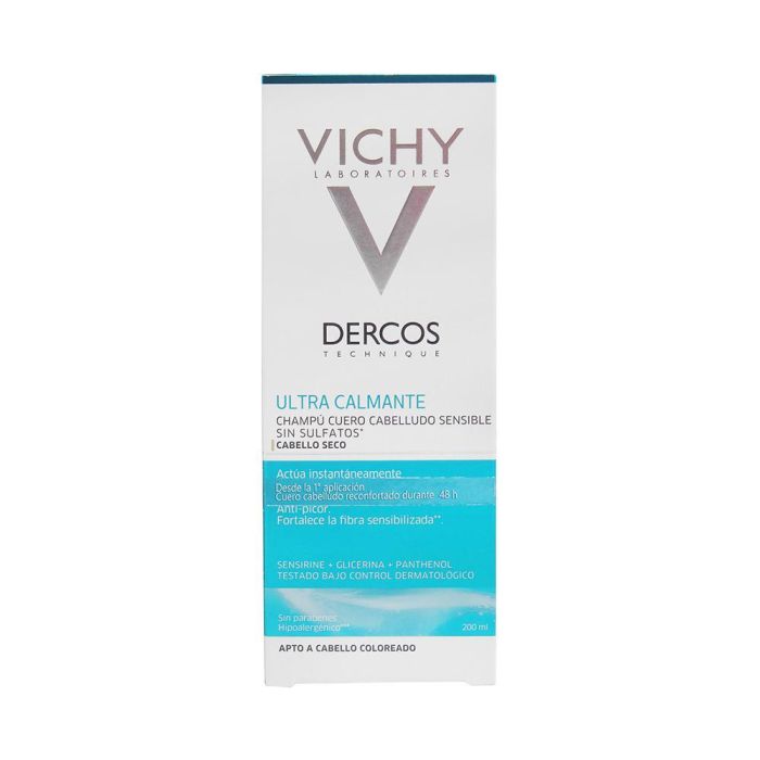 Vichy Dercos Champú Ultra Calmante para Cabello Seco 200ml