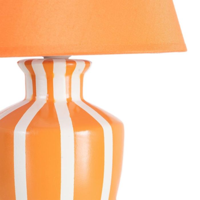 Lámpara Mesa Naranja Cerámica-Tejido 22 X 22 X 31 cm