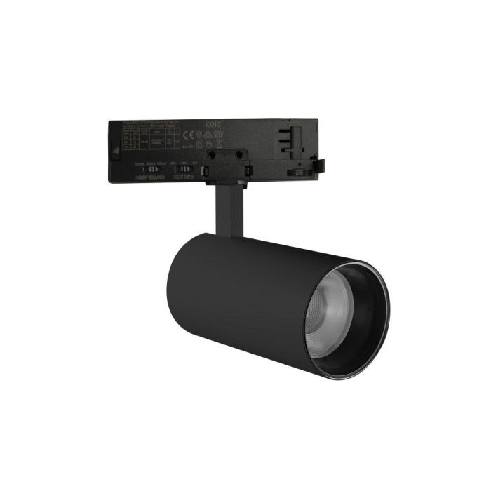 Foco de Carril LED Monofásico 30W Máx. Potencia y Temperatura Regulables CCT (3000K-6000K) 3000Lm CRI90 Negro ATL080030-M-B 0 Foco de Carril LED Monofásico 30W Máx. Potencia y Temperatura Regulables CCT (3000K-6000K) 3000Lm CRI90 Negro ATL080030-M-B 0