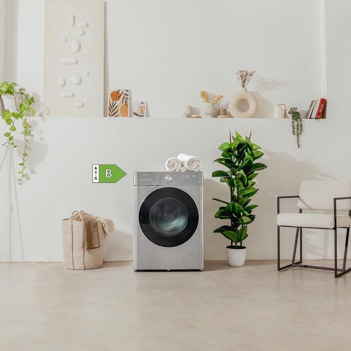 Cecotec Lavadora-Secadora 10680 Inverter Steel 10/6 kg 1400 rpm A Motor Inverter Vapor 6