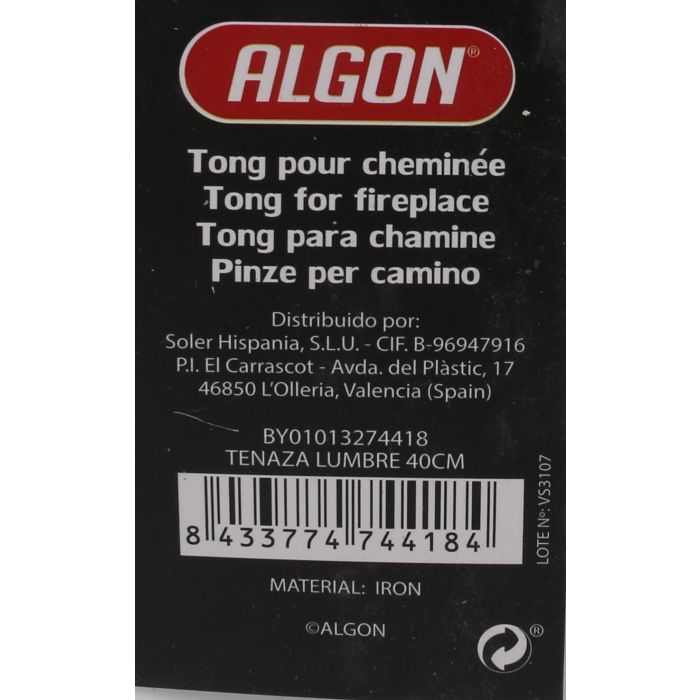 Tenaza Lumbre 40 cm Algon BBQ (18 Unidades) 3 Tenaza Lumbre 40 cm Algon BBQ (18 Unidades) 3