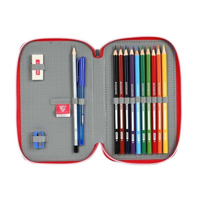 Plumier Doble Sevilla Fútbol Club Rojo (28 piezas) 4 Plumier Doble Sevilla Fútbol Club Rojo (28 piezas) 4