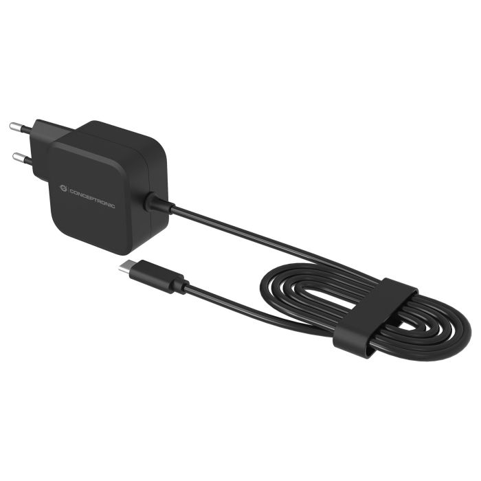 Conceptronic OZUL04BE Cargador Pared USB PD GaN 67W USB-C con Cable Incorporado 180cm Negro 0 Conceptronic OZUL04BE Cargador Pared USB PD GaN 67W USB-C con Cable Incorporado 180cm Negro 0