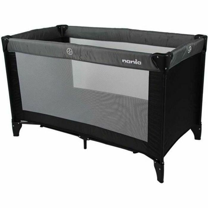 Nania Cuna de Viaje Plegable SODA - Desde nacimiento hasta 15kg con Bolsa Transporte - Negro/Gris