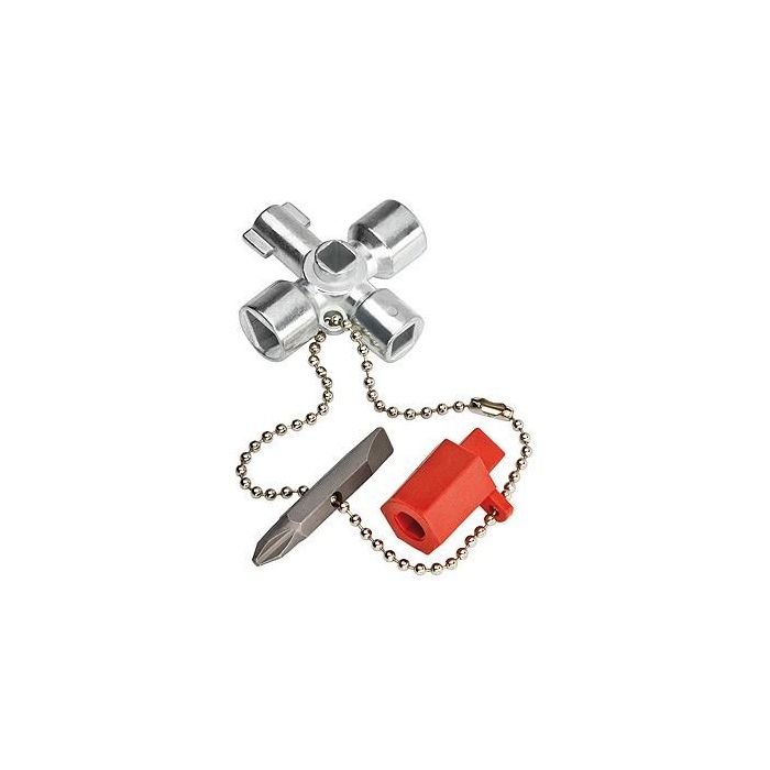 Knipex Llave de Armario Eléctrico Corta Plata Caucho 3.56cm (1.4") Knipex 00 11 02