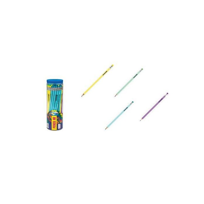 Lapiz De Grafito Centrum Con Goma Hb Colores Surtidos Bote De 50