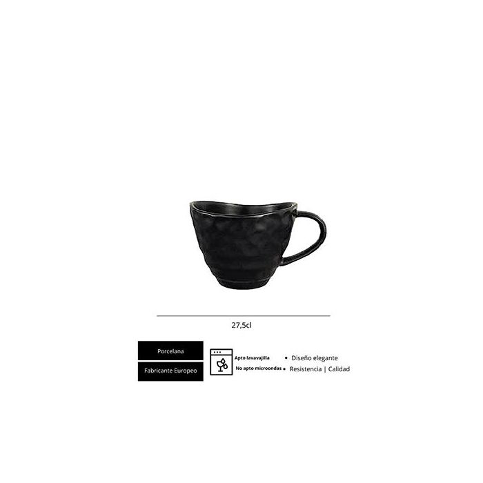 Barista Taza Negra Te H 7 27 Cl Ø9 cm (6 Unidades) 1 Barista Taza Negra Te H 7 27 Cl Ø9 cm (6 Unidades) 1