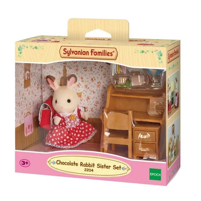 Sylvanian Families 5016 Set Oficina con Niña Conejo Incluye Escritorio, Silla, Figura Conejito Chocolate y Accesorios para Niños a Partir de 4 Años 3