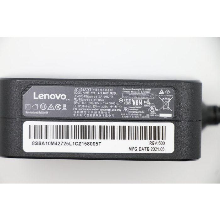 Lenovo Adaptador de Corriente AC para Portátil Lenovo 65W Enchufe UK 6