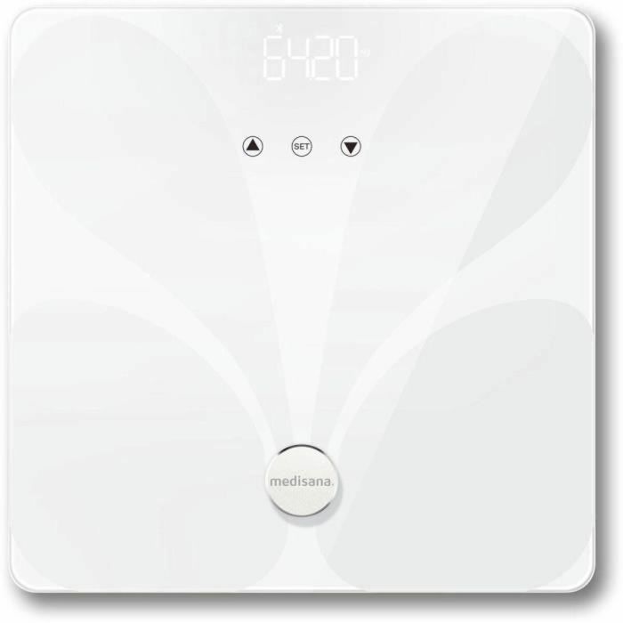 Medisana BS 412-99658 Báscula de Baño Electrónica Conectada con Medidor de Impedancia, Masa Muscular y Ósea - Máx. 180 kg Medisana BS 412-99658 Báscula de Baño Electrónica Conectada con Medidor de Impedancia, Masa Muscular y Ósea - Máx. 180 kg