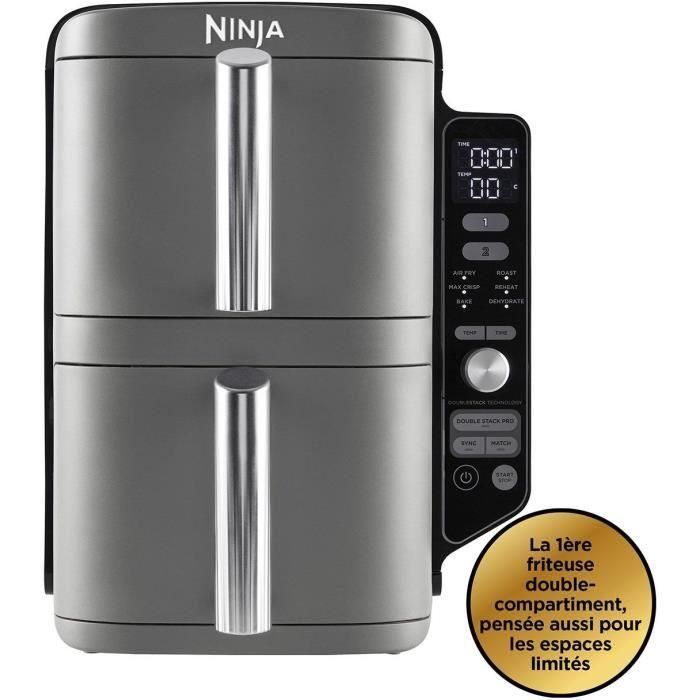Ninja Freidora de Aire Vertical 6 en 1 MAX 9.5L, 2 Cajones, SYNC & MATCH, Apta para Pollo Entero, 55% Más Rápida, Panel Digital Ninja Freidora de Aire Vertical 6 en 1 MAX 9.5L, 2 Cajones, SYNC & MATCH, Apta para Pollo Entero, 55% Más Rápida, Panel Digital