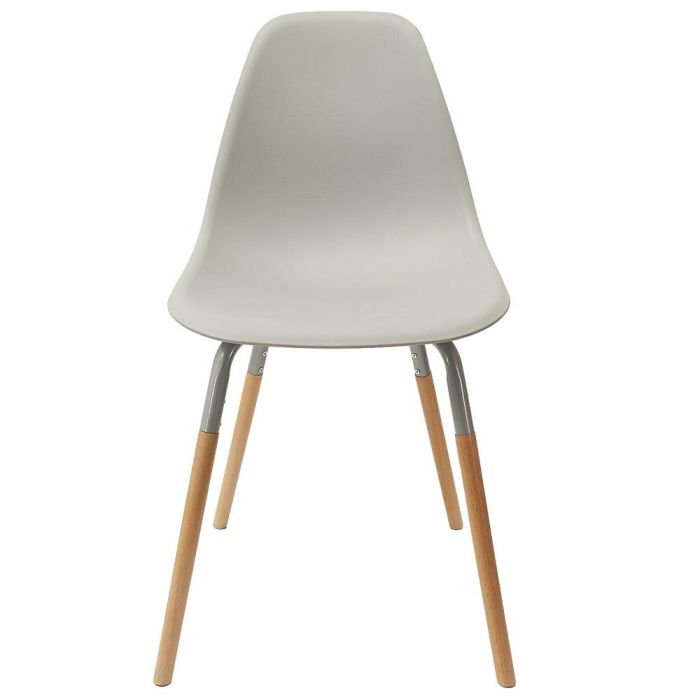 Home Deco Factory Silla Phenix Gris Claro Essentiel - Diseño Escandinavo, Polipropileno y Hierro 1