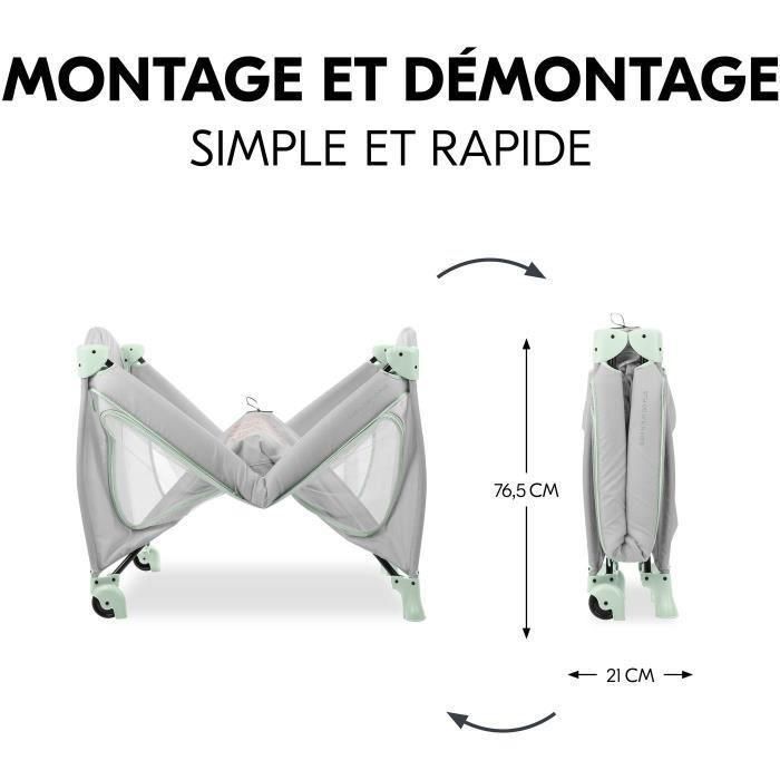 Hauck HAU1731647250787 Cuna de viaje Sleep N Play Go Plus 60x120 cm desde el nacimiento, Plegable con Ruedas - Dusty Mint 3 Hauck HAU1731647250787 Cuna de viaje Sleep N Play Go Plus 60x120 cm desde el nacimiento, Plegable con Ruedas - Dusty Mint 3