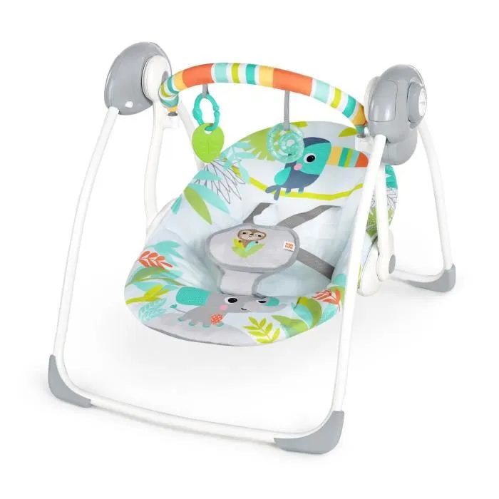 Bright Starts Columpio Portátil Compacto Rainforest Vibes TrueSpeed para Bebés 0-9 Meses 0 Bright Starts Columpio Portátil Compacto Rainforest Vibes TrueSpeed para Bebés 0-9 Meses 0