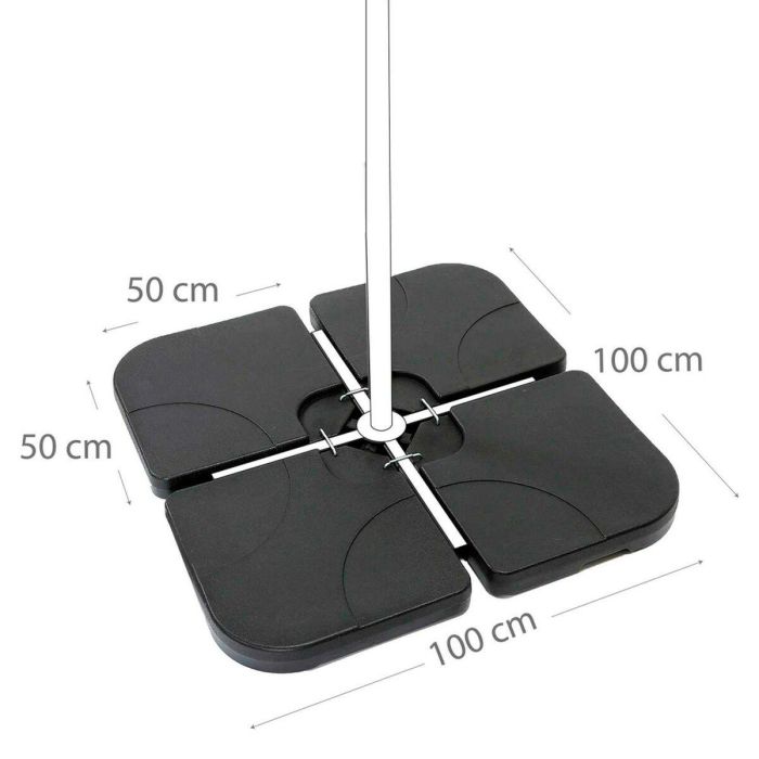 Base para Sombrilla Aktive 50 x 7,5 x 50 cm Plástico 2