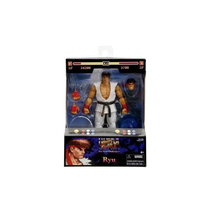 Jada SMOB253252025 Figura articulada RYU de Street Fighters, 15 cm, para niños de 8 años 1