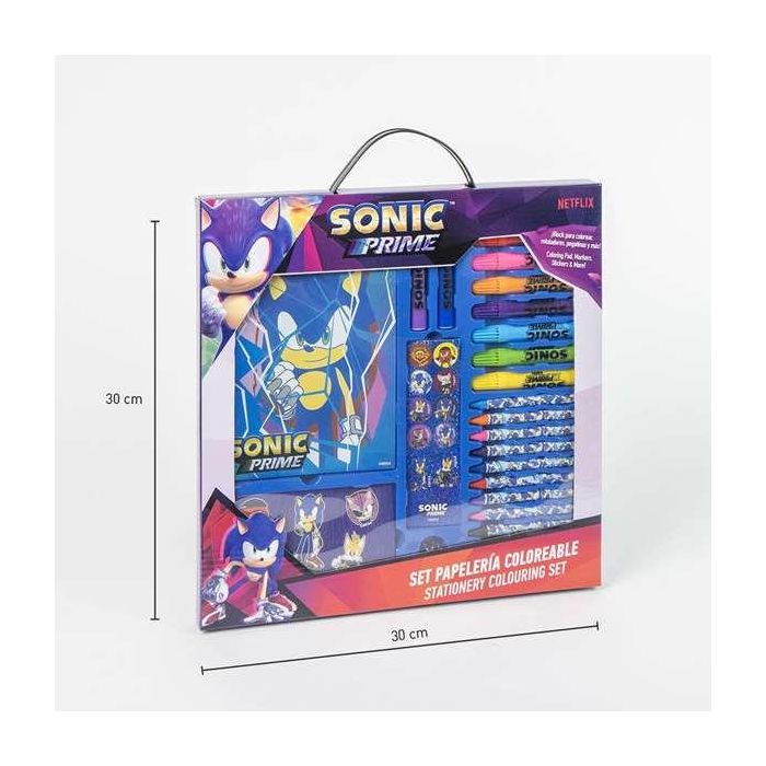 Set Papelería Coloreable Display Sonic 30.0 X 30.0 X 2.5 Cm 1