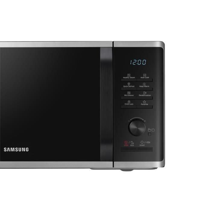 Samsung MS23K3555ES Microondas SOLO 23L, 800W, Plata y Negro, 20 Programas, Cavidad Cerámica, Desodorización, Bloqueo Infantil 4