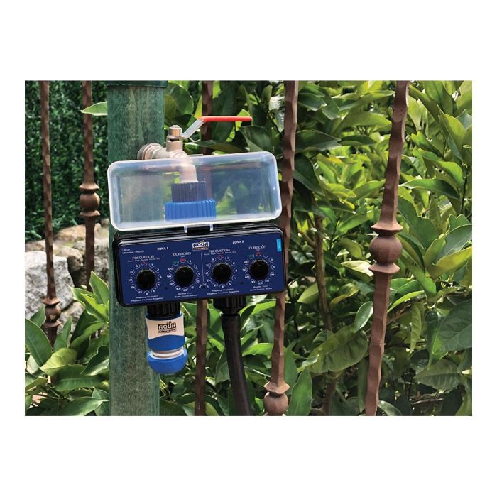 Aqua Control Programador de grifo doble salida c5005 - 2 zonas de riego, programación independiente, 1-72h, 1-120min 4 Aqua Control Programador de grifo doble salida c5005 - 2 zonas de riego, programación independiente, 1-72h, 1-120min 4