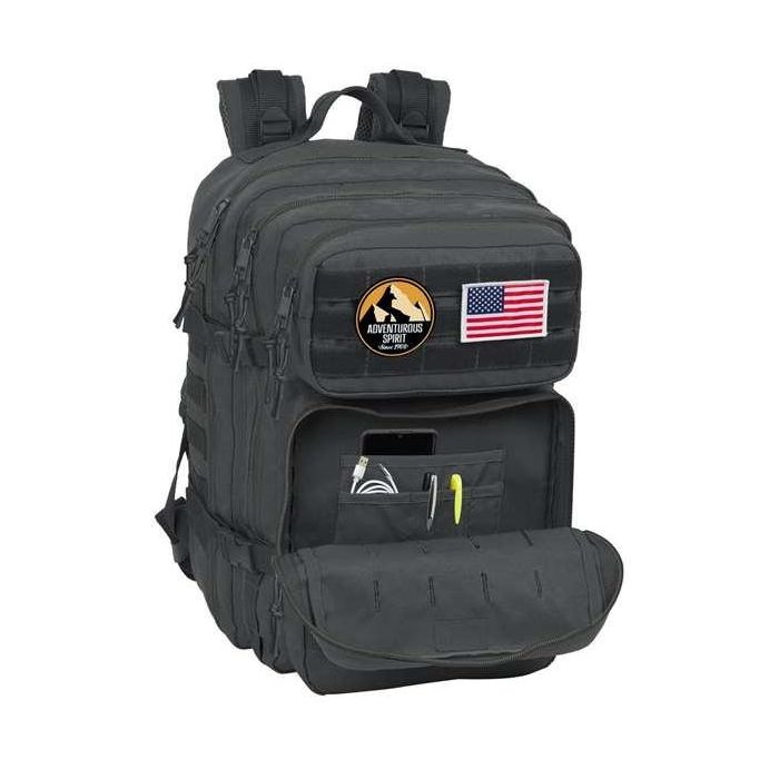 Mochila militar portatil 15,6'' safta basic "gris" 30x48x23cm 9 Mochila militar portatil 15,6'' safta basic "gris" 30x48x23cm 9