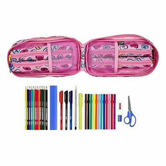 Plumier Mochila Safta Rosa (33 Piezas) 2 Plumier Mochila Safta Rosa (33 Piezas) 2