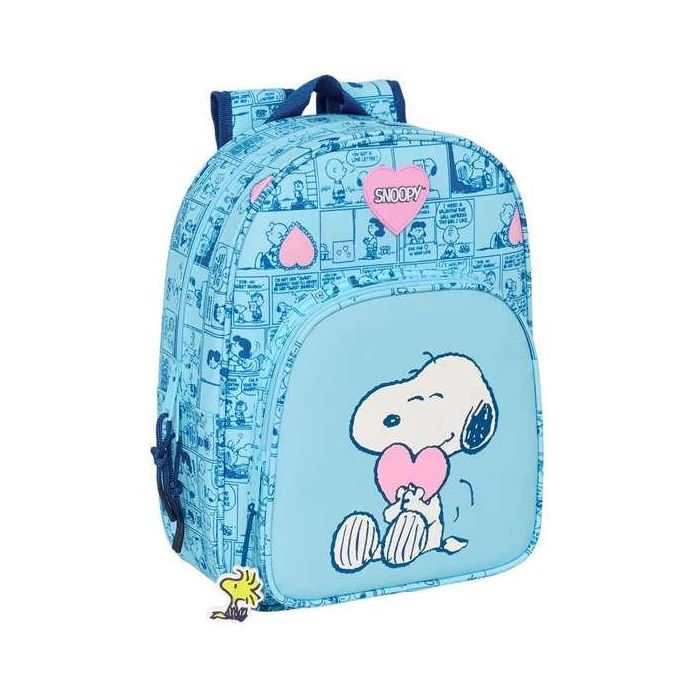 Mochila Escolar Snoopy Love Azul claro 26 x 34 x 11 cm 0 Mochila Escolar Snoopy Love Azul claro 26 x 34 x 11 cm 0