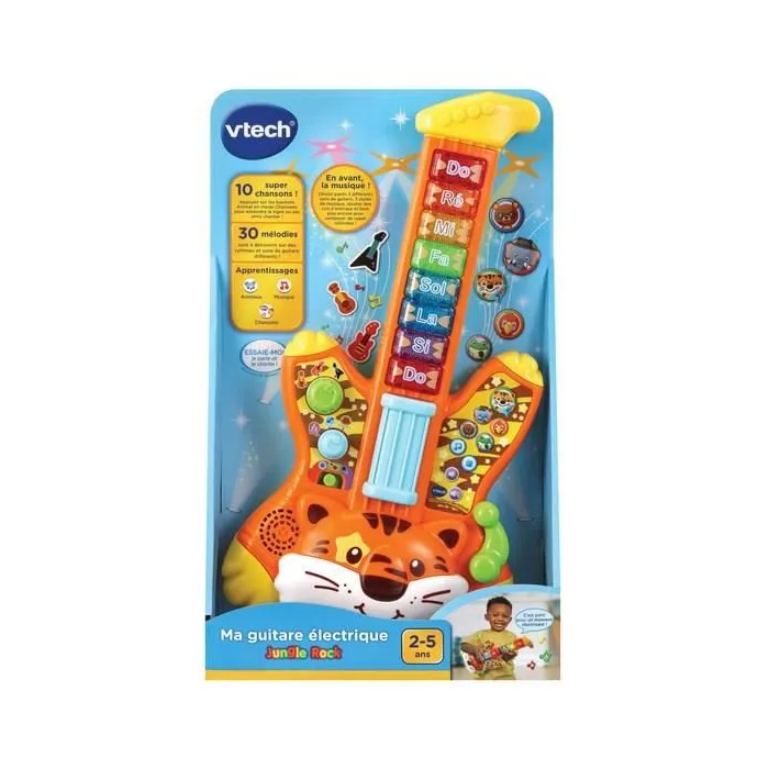 Vtech My Jungle Rock Guitarra Eléctrica para Bebés y Niños Pequeños de 2 a 5 Años - Juguete Musical Interactivo