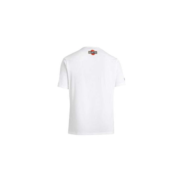 Sparco SBML0008D0W0100L Camiseta Blanca Talla L con Logo Martini Racing Tono sobre Tono, Tejido de Algodón Elástico 2