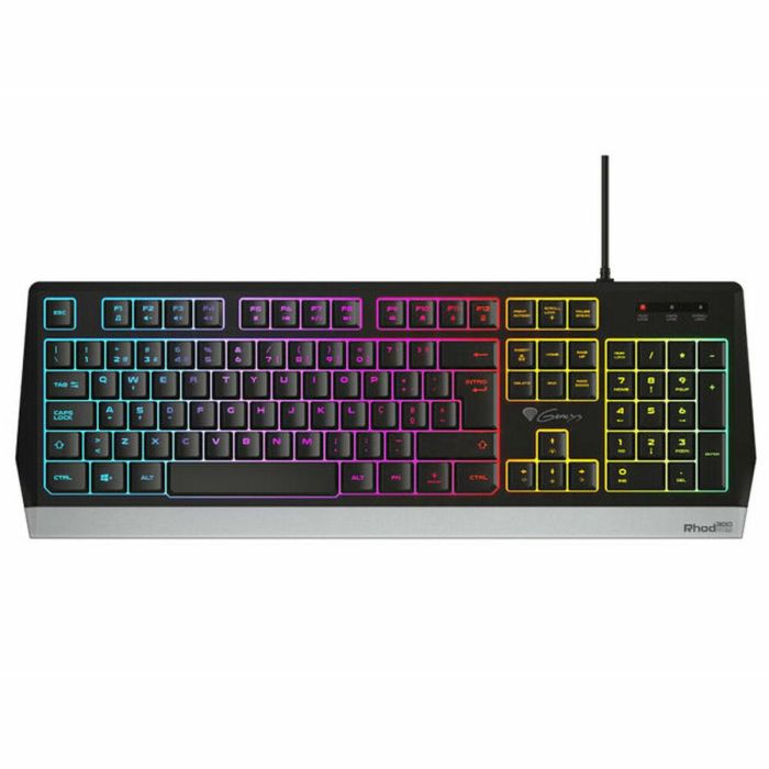 GENESIS NKG-1817 Teclado Gaming Alámbrico USB QWERTY Portugués Completo con Teclado Numérico Retroiluminado + Ratón de Membrana