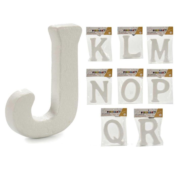 Letras JKLMNOPQR en poliestireno Pincello 2.5x22x17 cm (45 Unidades)