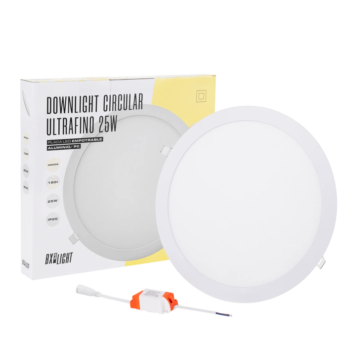 BX3 LIGHT Placa LED Circular 25W 2000Lm 3000K Blanco Cálido 40000 Horas de Vida, Modelo BX3-RDP16-25W-WW, Para Interior Empotrable o Superficie BX3 LIGHT Placa LED Circular 25W 2000Lm 3000K Blanco Cálido 40000 Horas de Vida, Modelo BX3-RDP16-25W-WW, Para Interior Empotrable o Superficie
