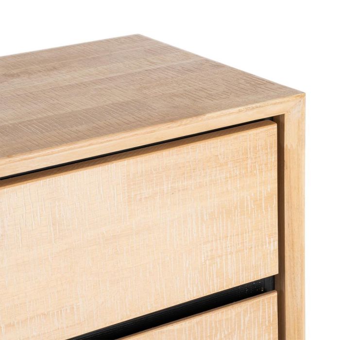 Cómoda Natural-Negro Madera-Metal 99,50 X 40 X 87 cm