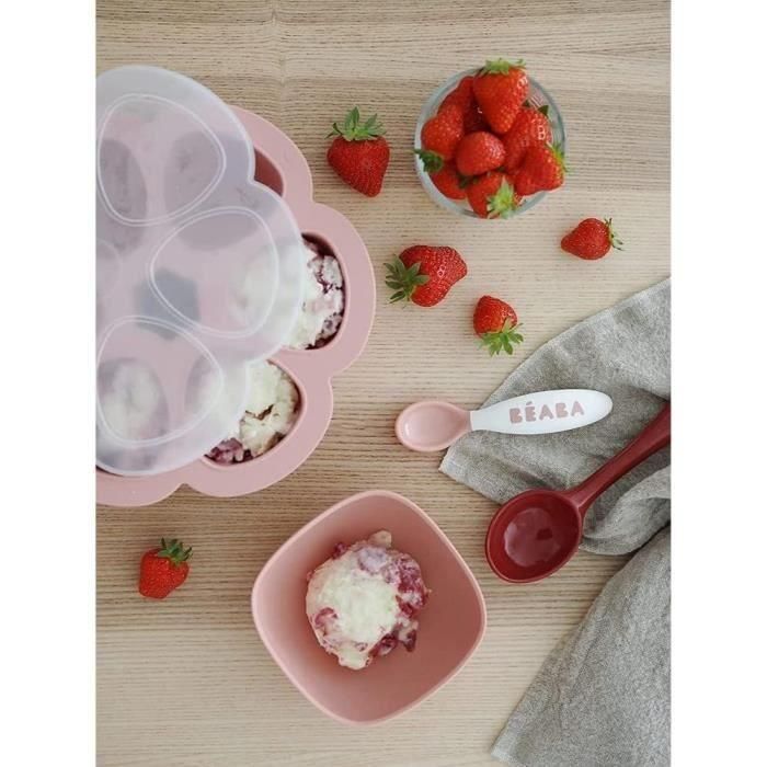 BEABA Set de 6 cucharas ergonómicas + 4 tenedores (rosa antiguo + verde aireado + niebla ligera) 1 BEABA Set de 6 cucharas ergonómicas + 4 tenedores (rosa antiguo + verde aireado + niebla ligera) 1