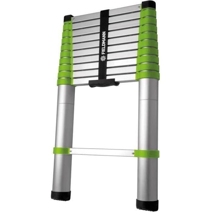 Fieldmann FZZ 4002 Escalera telescópica de aluminio para bricolaje y uso profesional