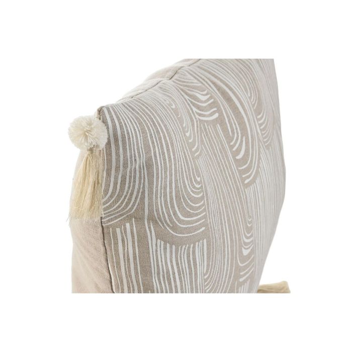 Cojin Boho DKD Home Decor Beige Blanco 45 x 45 cm 3