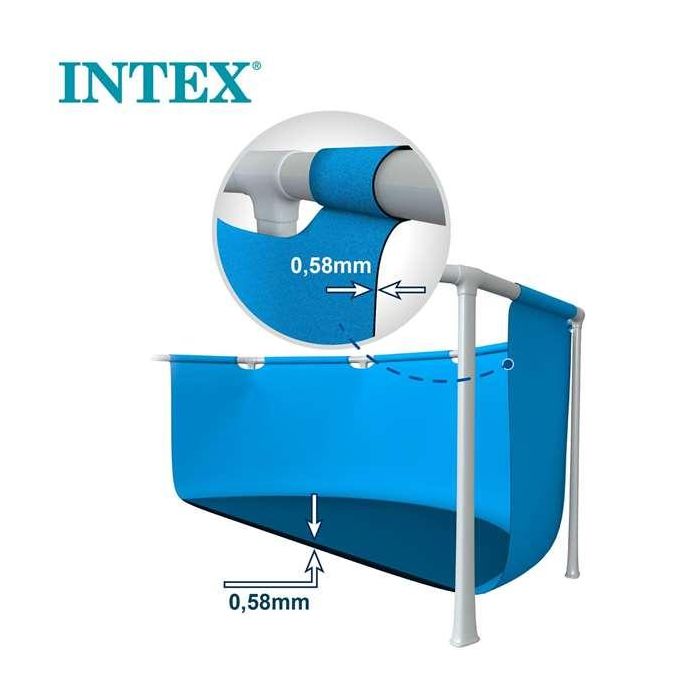 Intex Piscina Prism Frame Rectangular 400x200x122 cm con Bomba de Filtro y Escalera, Capacidad 8418L 17 Intex Piscina Prism Frame Rectangular 400x200x122 cm con Bomba de Filtro y Escalera, Capacidad 8418L 17