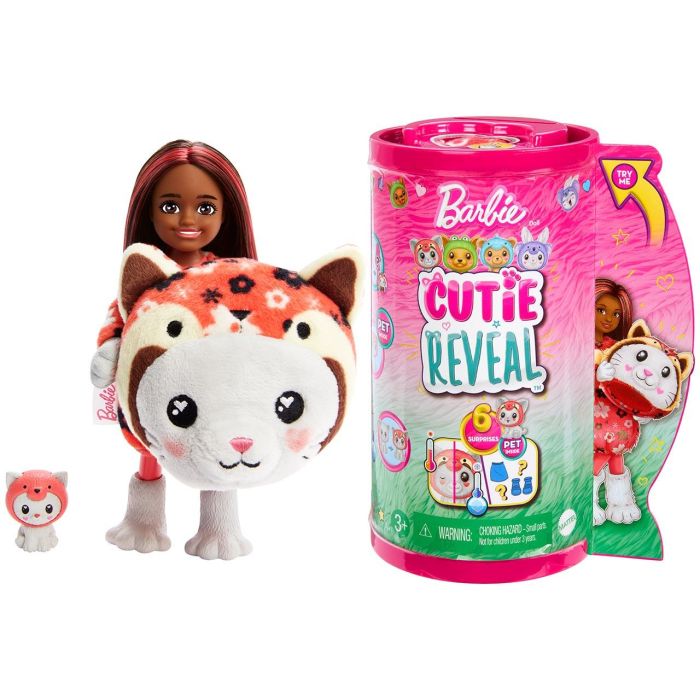 Muñeca Barbie Chelsea Cutie Reveal Gato Panda Hrk28 Mattel