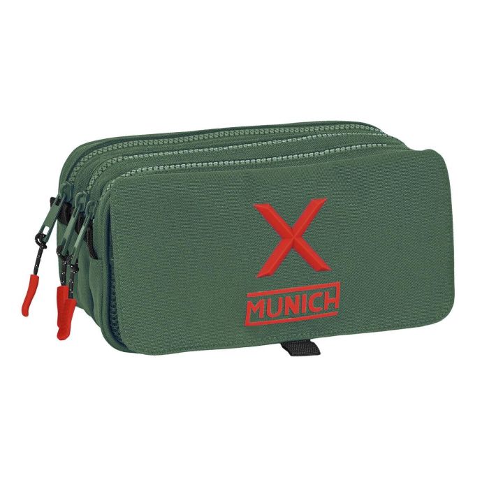 Portatodo Triple Munich Verde Verde (21,5 x 10 x 8 cm)