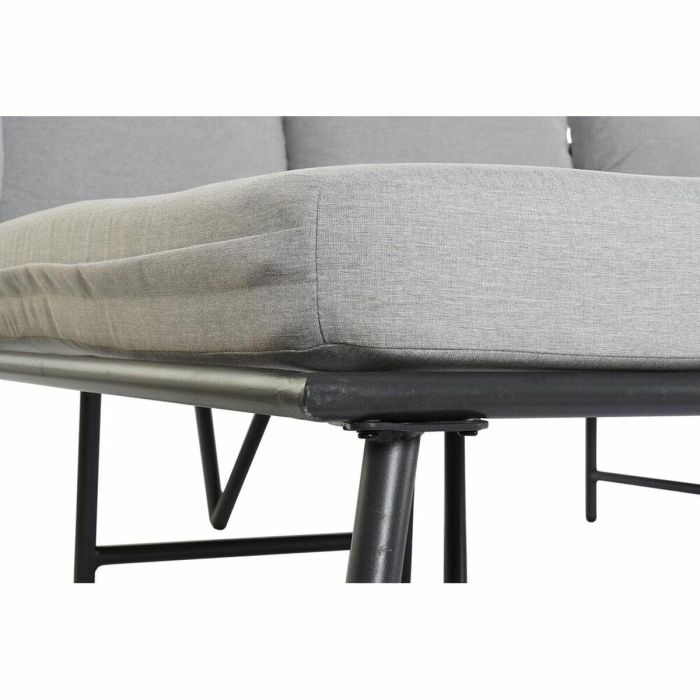 Sofa Terraza Y Jardin DKD Home Decor Negro Gris 170 x 86 x 196 cm Set de 2 3