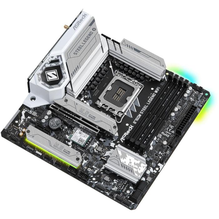 ASRock B760M Steel Legend WiFi 1700 DDR5 - Placa Base Intel LGA 1700, Micro ATX, WiFi 6E, Bluetooth 5.3 2 ASRock B760M Steel Legend WiFi 1700 DDR5 - Placa Base Intel LGA 1700, Micro ATX, WiFi 6E, Bluetooth 5.3 2