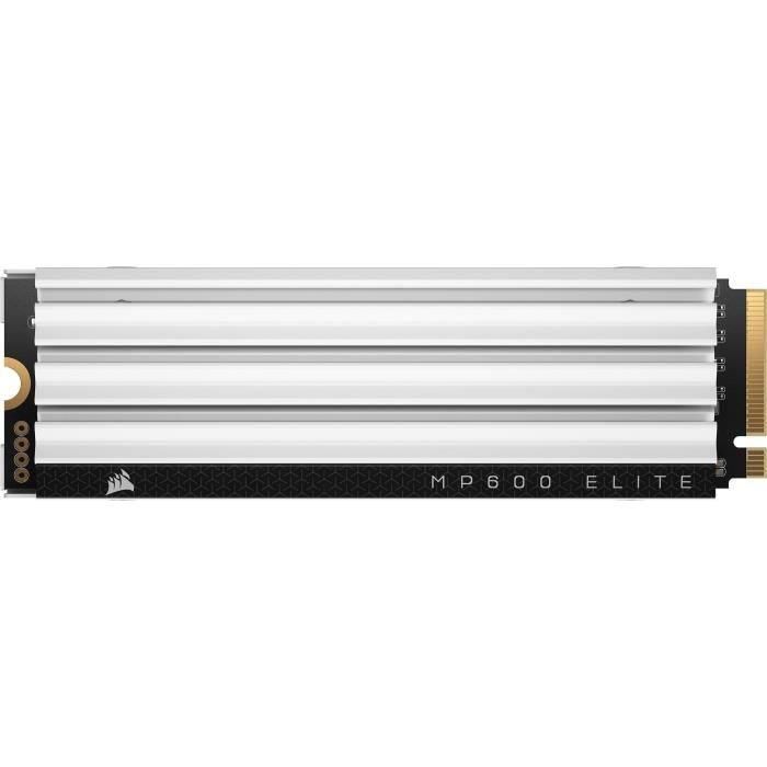 Unidad de estado sólido interna - CORSAIR - MP600 ELITE 1TB Gen4 PCIe x4 NVMe M.2 SSD optimizada para PS5 con disipador de calor LP - Blanco 2