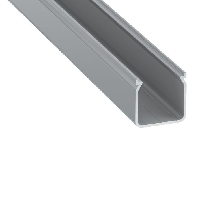 Perfíl Aluminio KIMERA-HELSE Anodizado Plata con Difusor Opal y Tapones 2,02M Perfíl Aluminio KIMERA-HELSE Anodizado Plata con Difusor Opal y Tapones 2,02M