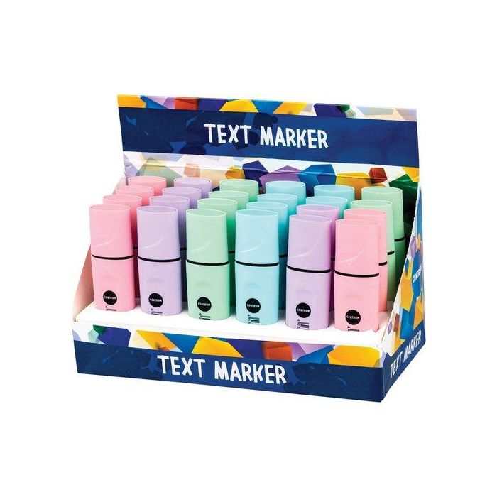 Marcador Fluor Centrum Pastel Expositor De 24