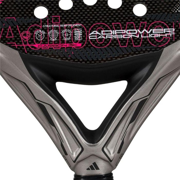 Pala de Pádel Adidas Adipower Carbon Light Rosa Plástico 3 Pala de Pádel Adidas Adipower Carbon Light Rosa Plástico 3